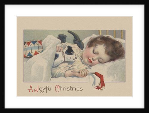 A Joyful Christmas Postcard by Anonymous