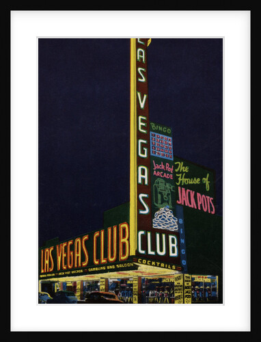 Postcard of Las Vegas Club at Night by Anonymous