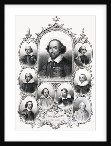 Shakespeare's Portraits Book Illustration by Anonymous