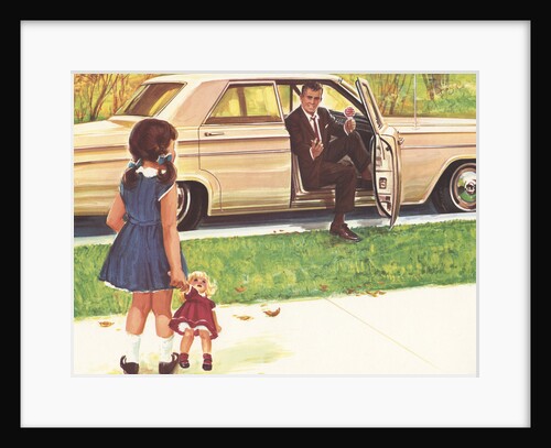 Illustration of Stranger Offering Girl Candy by Anonymous