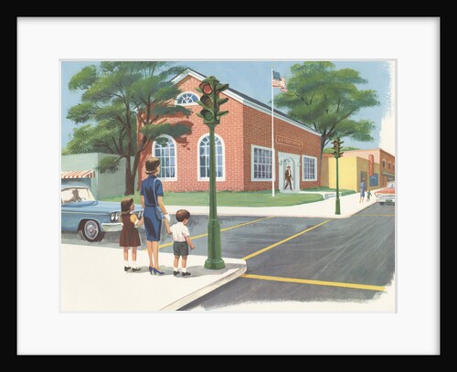 Crossing the Street Illustration by Anonymous