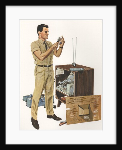 Illustration of Television Repairman by Anonymous