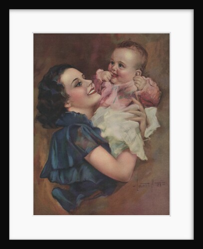 Illustration of Mother Holding Baby by Laurent Potter
