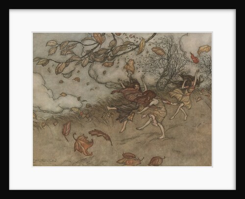 There Is Almost Nothing That Has Such a Keen Sense of Fun as a Fallen Leaf by Arthur Rackham