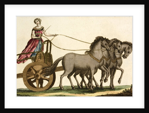 Print of Ancient Greek Female Charioteer by Anonymous