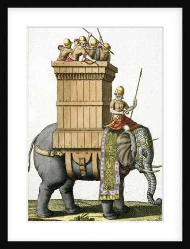 Print of Elephant Used in Battle by Anonymous