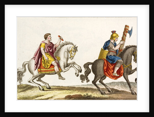 Print of Roman Cavalry on Horseback by Anonymous