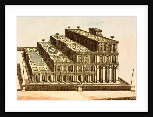 Engraving of the Hanging Gardens of Babylon by Anonymous