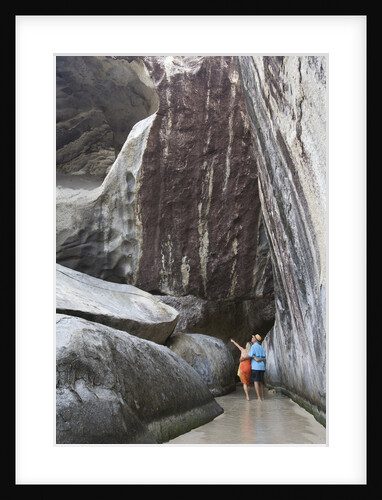 Couple Pointing at Rocks at The Baths by Anonymous
