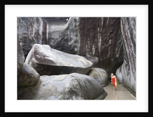 Woman next to Rocks at The Baths by Anonymous