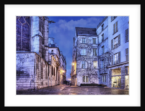 Cobblestone Street in The Marais District of Paris by Anonymous