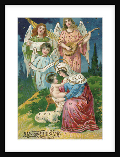 A Merry Christmas Postcard by Anonymous