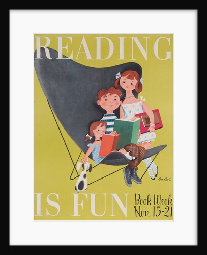 Reading Is Fun Poster by Jan Balet