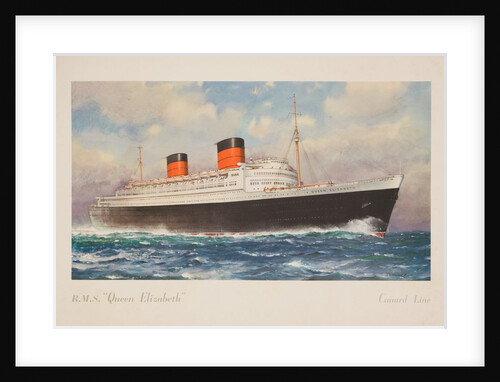 R.M.S. Queen Elizabeth Poster by Charles E. Turner