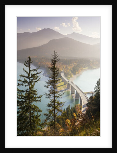 Road Bridge Over Lake Sylvenstein in Bavaria by Anonymous