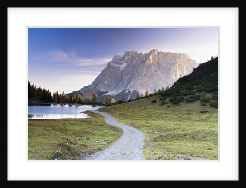 Autumn Morning at Lake Seebensee by Mt. Zugspitze