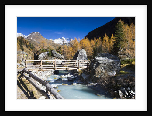 Footbridge over Mountain Stream by Anonymous