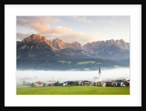 Fog over Mountain Village by Anonymous