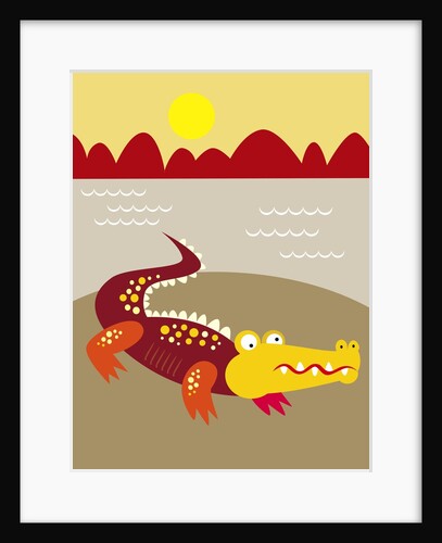 Crocodile On The Shore by Anonymous
