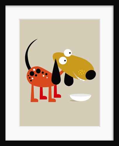 Dog Waiting For Food by Anonymous