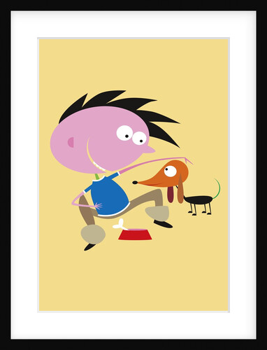 Boy And His Pet by Anonymous
