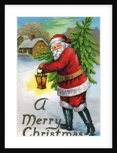 A Merry Christmas Postcard by Anonymous