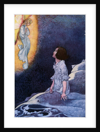 Illustration of Girl Awoken by Vision of Fairy by Charles Robinson