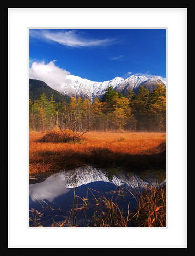 Mountains, autumn colors and lake by Anonymous