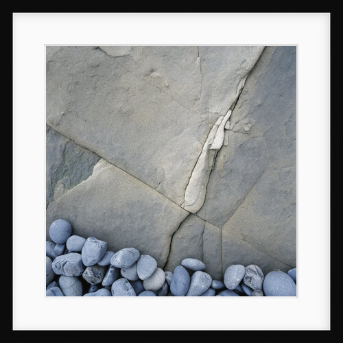 Gray Pebbles and Boulder by Anonymous