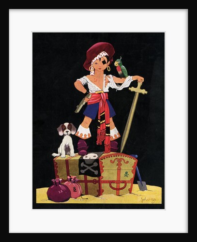 Illustration of Boy Dressed as Pirate by John Gee