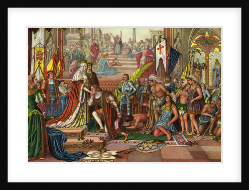 Illustration of Columbus' Reception at Barcelona by Anonymous