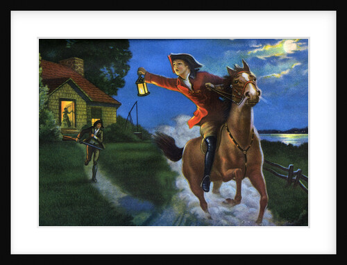 Illustration of Midnight Ride of Paul Revere by Anonymous