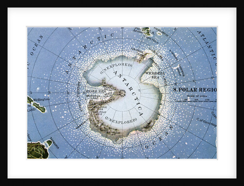 Map of Amundsen and Scott's South Pole Expeditions by Anonymous