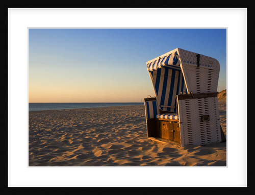 Empty Beach Chair on Weststrand Beach in Evening by Anonymous