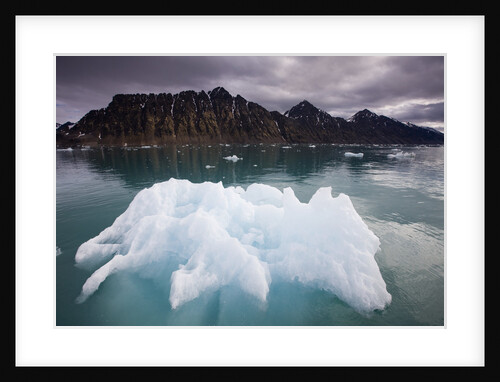 Iceberg Floating in Lilliehook Fjord at Spitsbergen by Anonymous