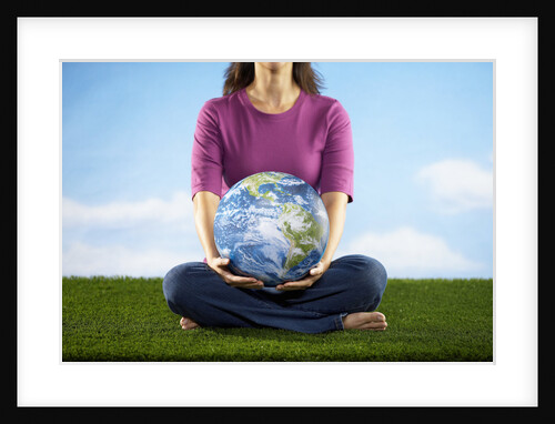 Woman Holding Earth in Her Lap by Anonymous