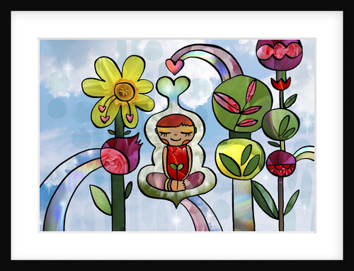 Woman doing yoga by Anonymous