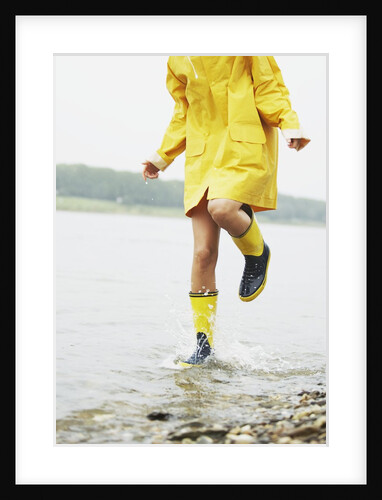 Woman Splashing in Lake by Anonymous
