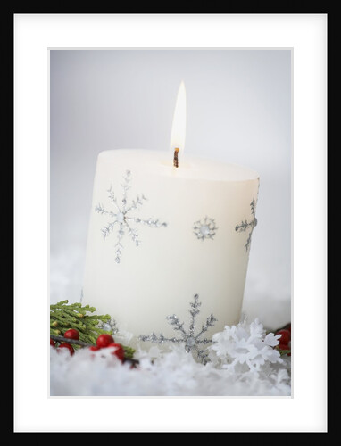 Festive Christmas Candle by Anonymous