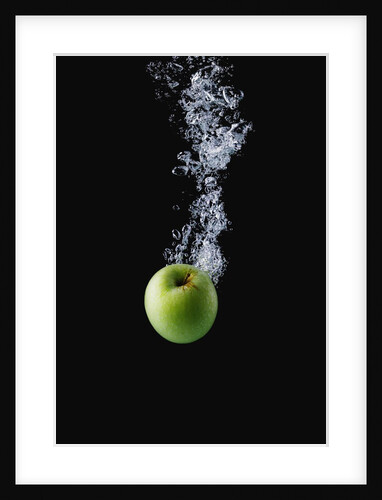 Green Apple in Water by Anonymous