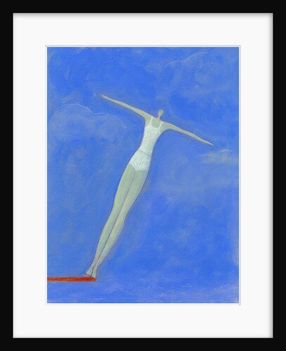 Diver on Springboard by Anonymous