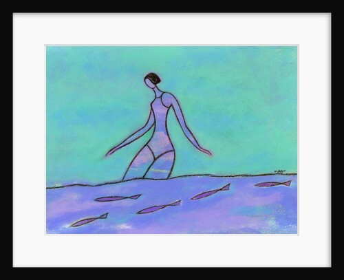 Woman Walking in the Water by Anonymous