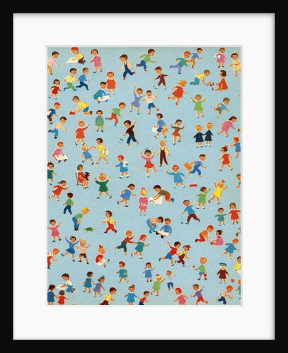 Background illustration of children playing by Anonymous