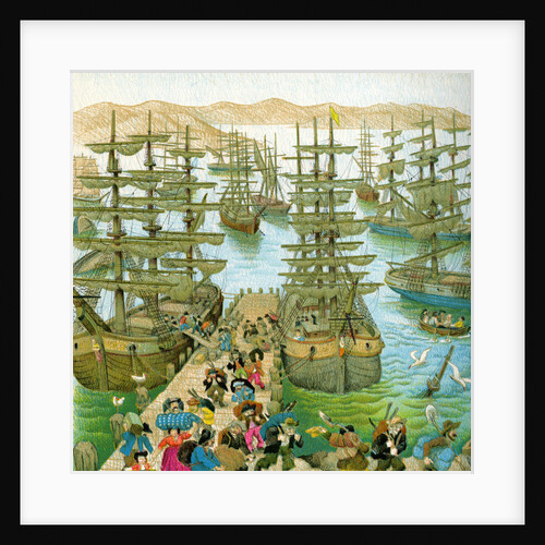 Illustration of Miners Arriving in California During the Gold Rush by C.H. DeWitt