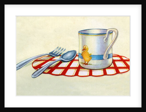 Illustration of place setting for child by Anonymous