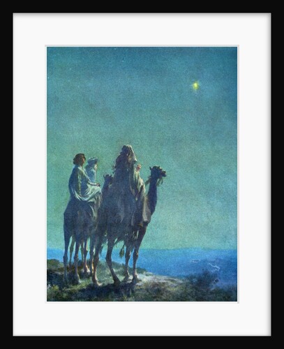 Illustration of Three Wise Men Viewing Star of Bethlehem by W.L. Taylor