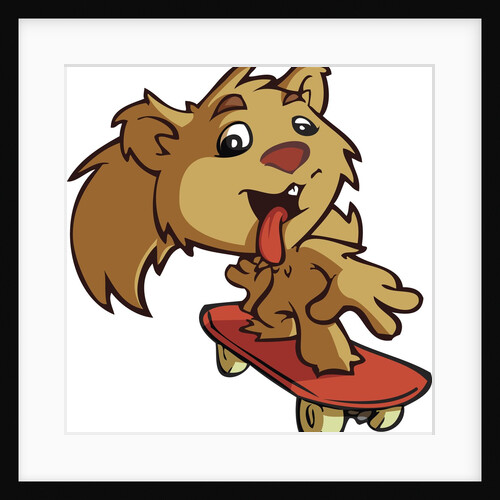 Squirrel on Skateboard by Anonymous