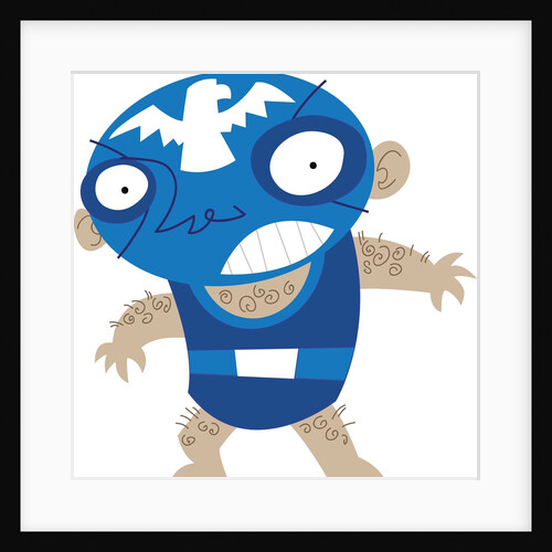 Blue Wrestler by Anonymous