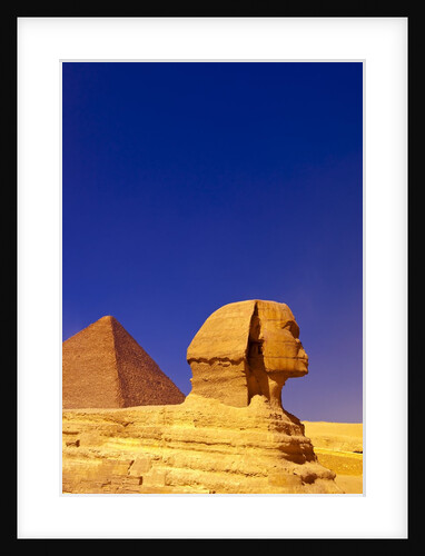 Great Sphinx and Pyramids at Giza by Anonymous