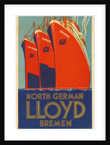 North German Lloyd Bremen Illustration by Anonymous